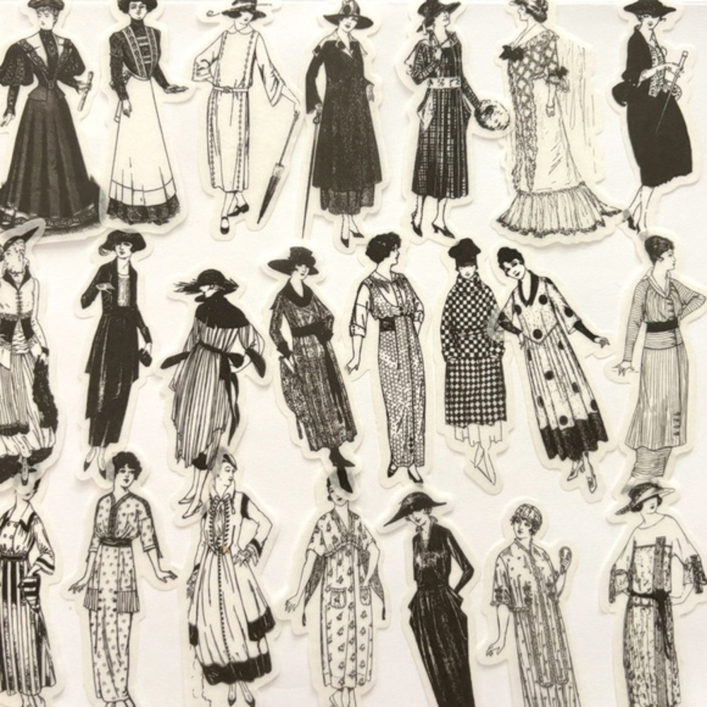 22 Women's Fashion Throughout the Years Stickers, NWT